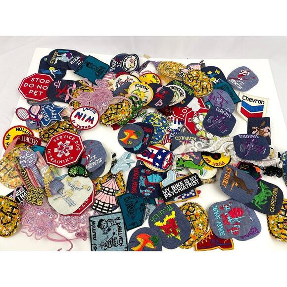 150 PC Assorted Sewing Applique Patches Iron on Sew On NEW Mixed Sequin Crafting - Picture 1 of 16
